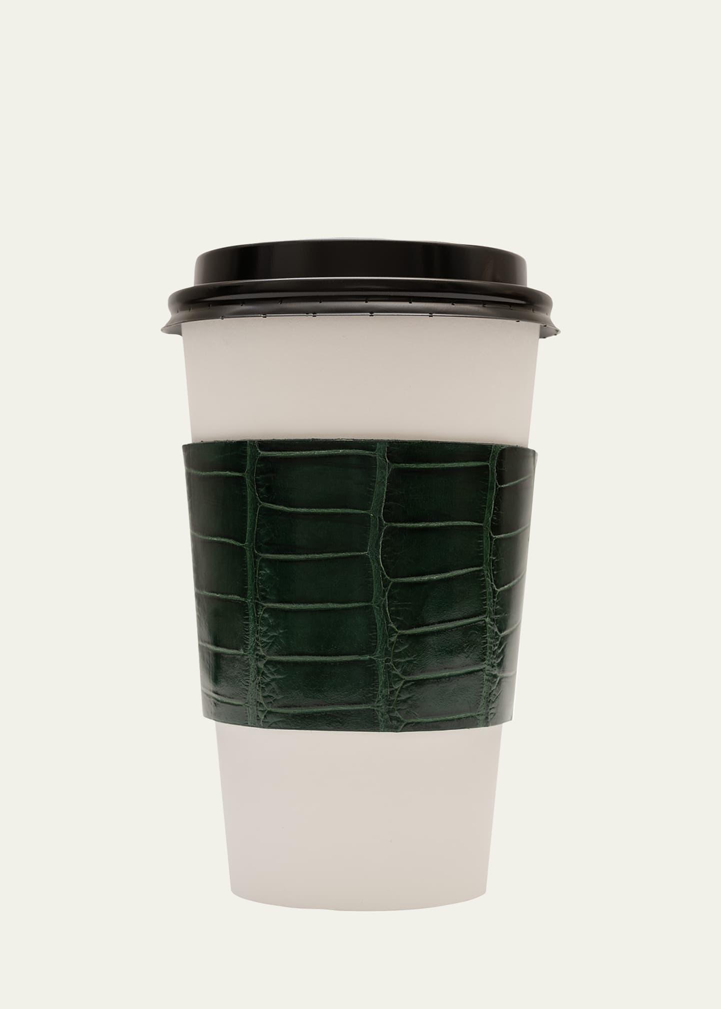 Mens Glazed Alligator Leather Cup Sleeve Product Image