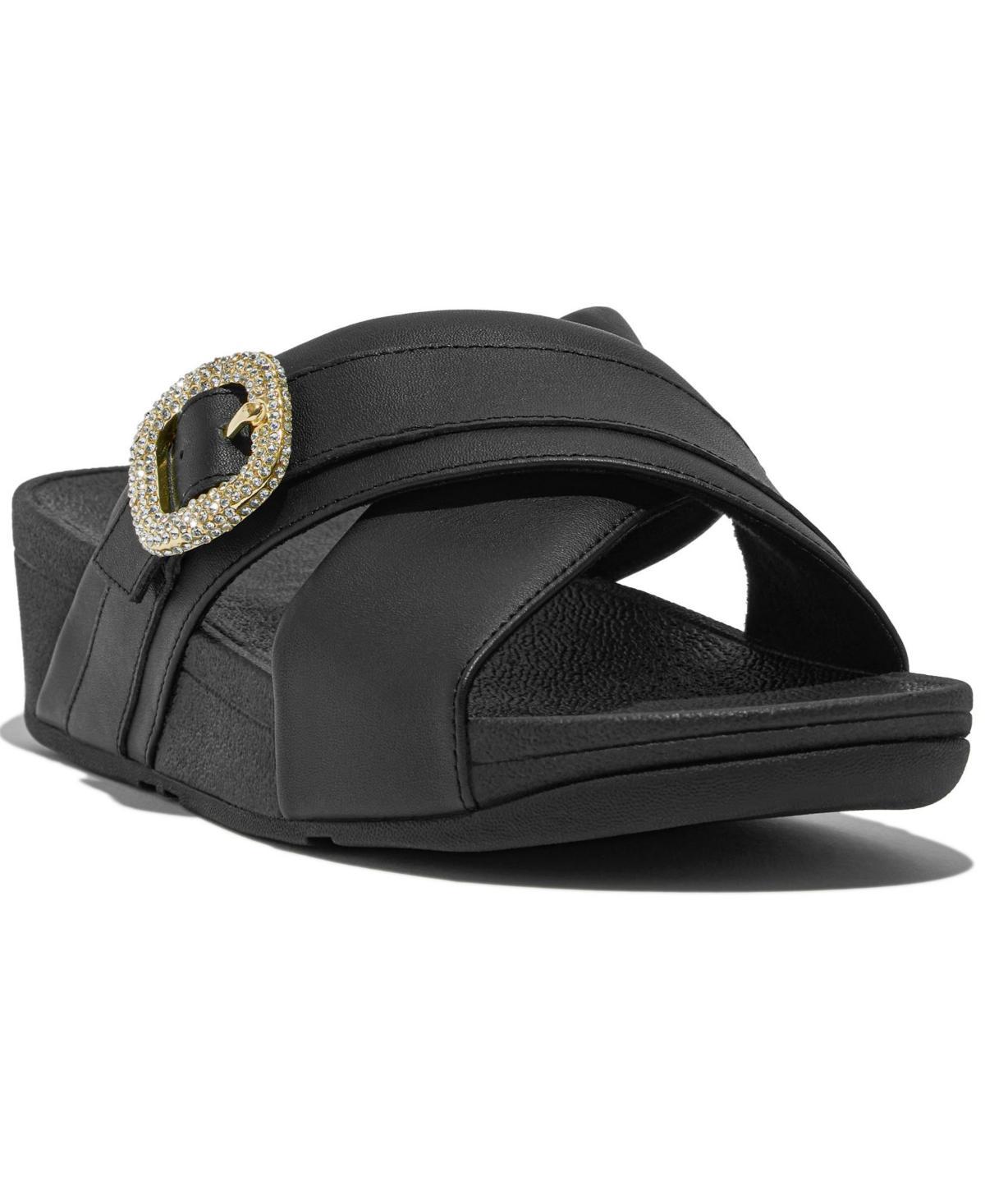 FitFlop Womens Lulu Crystal Buckle Sandals Product Image