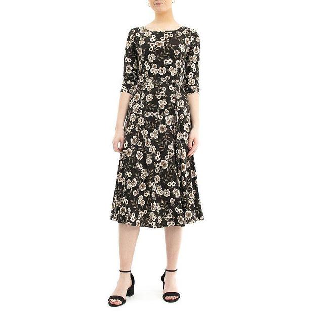 Womens Nina Leonard Print Midi Dress Product Image