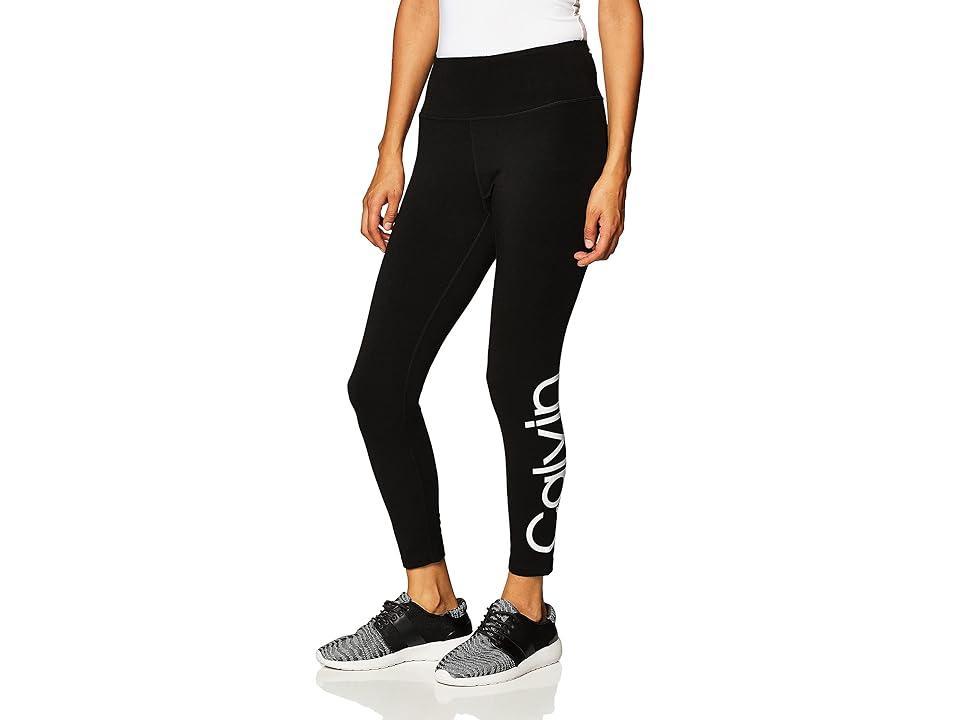 Calvin Klein Women's Premium Performance Double Waistband Moisture Wicking Legging (Standard and Plus) Combo) Women's Clothing Product Image