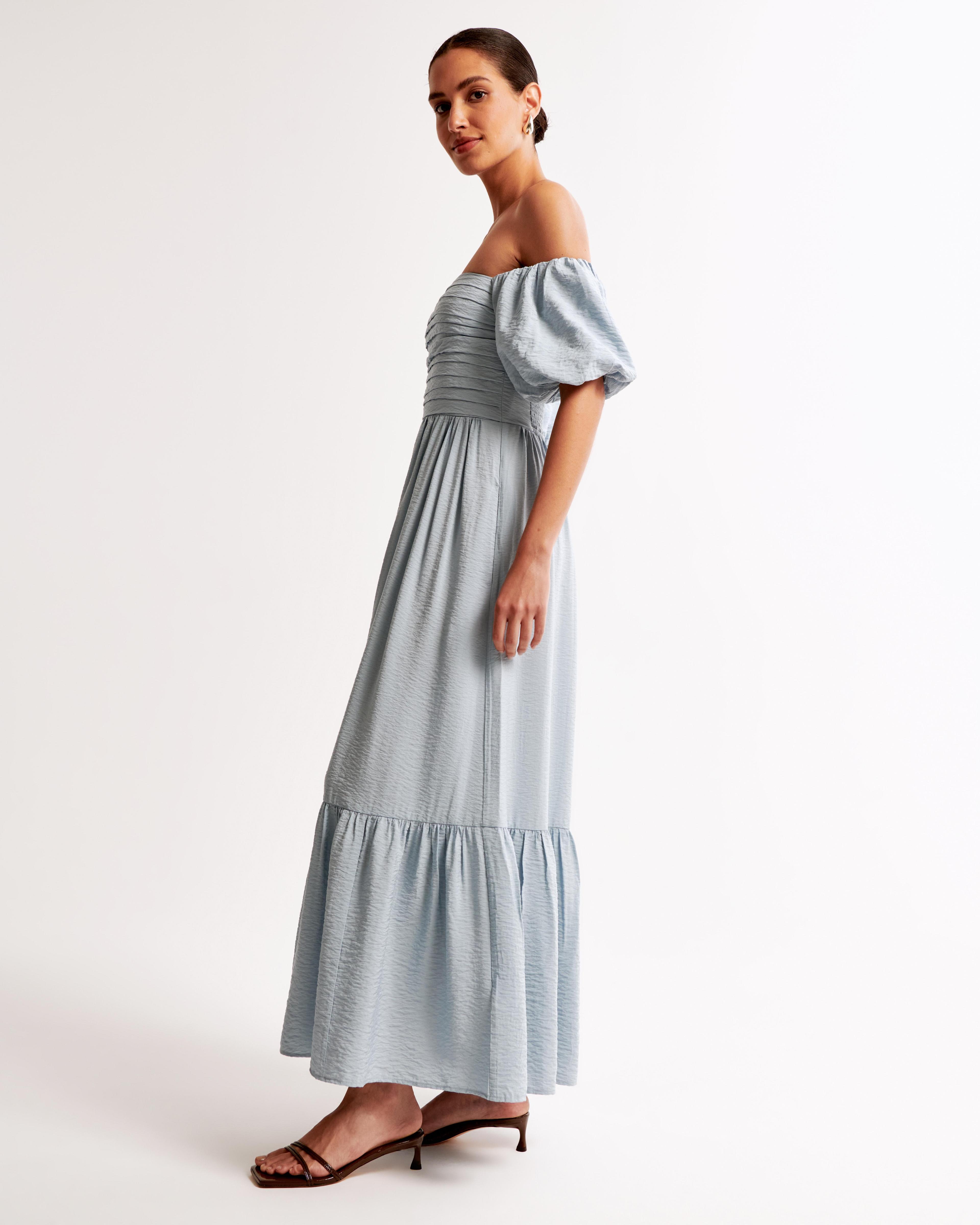 The A&F Emerson Off-The-Shoulder Maxi Dress Product Image