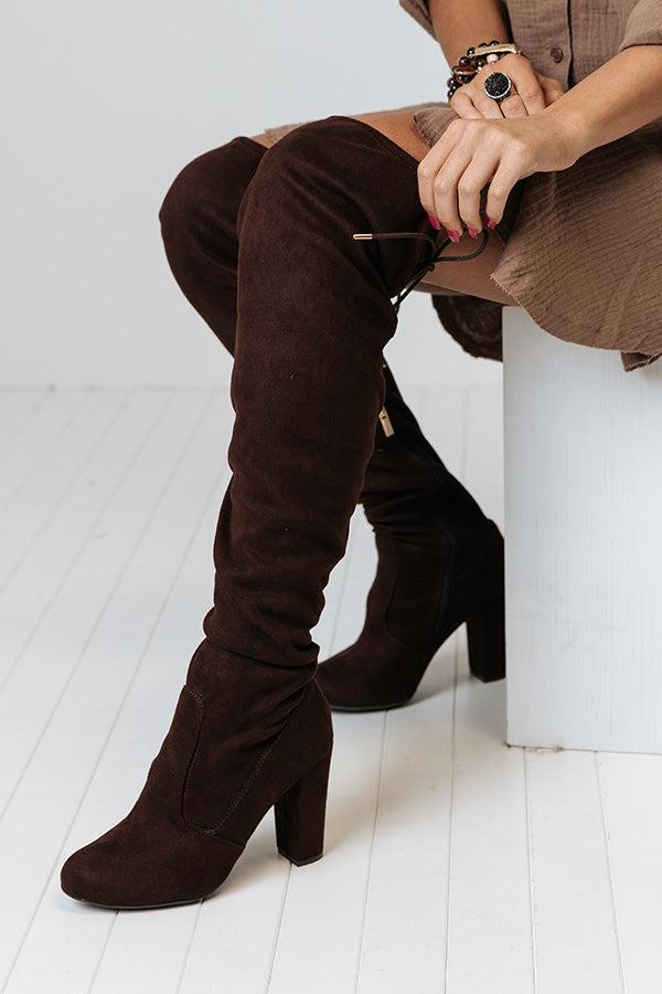 The Charleston Thigh High Boot In Chestnut Product Image