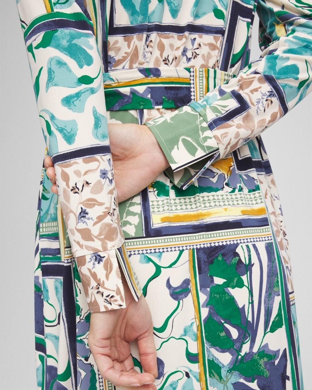 Coastal Print Maxi Shirtdress Product Image