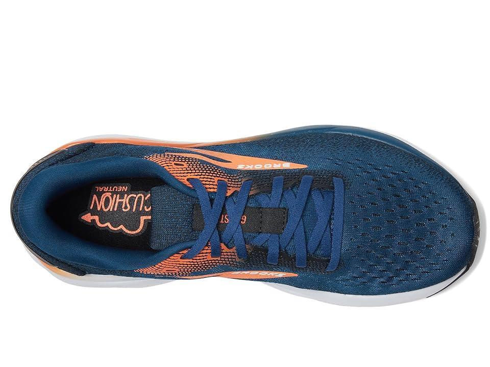 Brooks Ghost 16 (Blue Opal/Black/Nasturtium) Men's Shoes Product Image