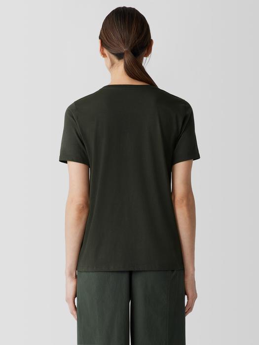 Organic Pima Cotton Jersey Round Neck Tee Product Image