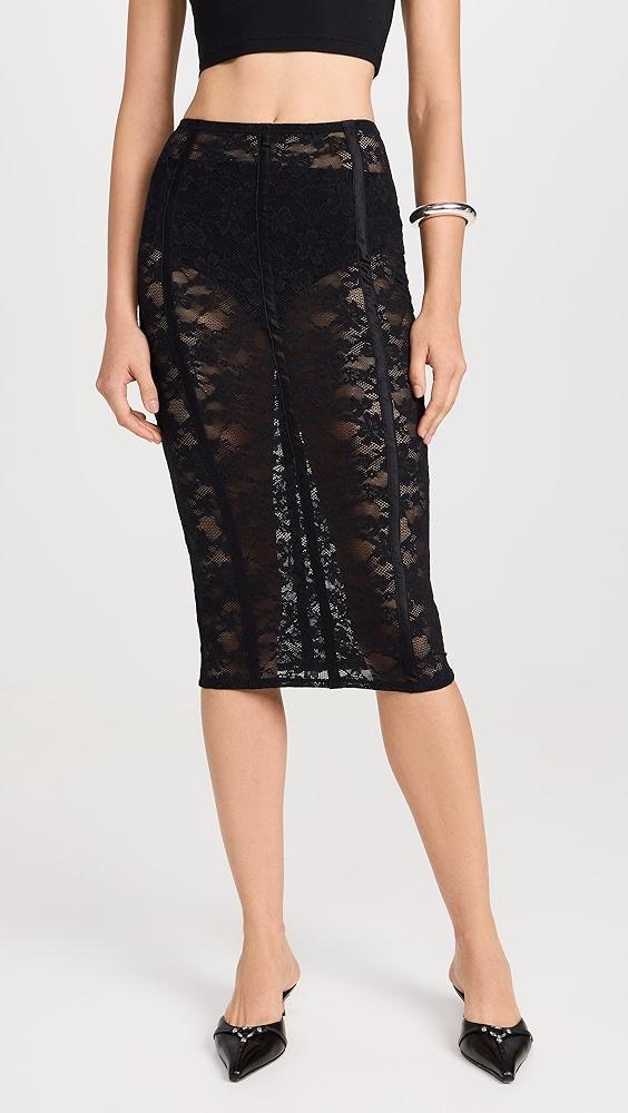 Fleur du Mal Le Stretch Lace Pencil Skirt | Shopbop Product Image