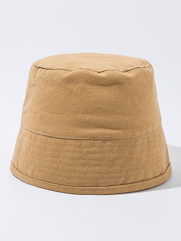 Ramie Cotton Solid Color Vintage Fisherman Hat Product Image