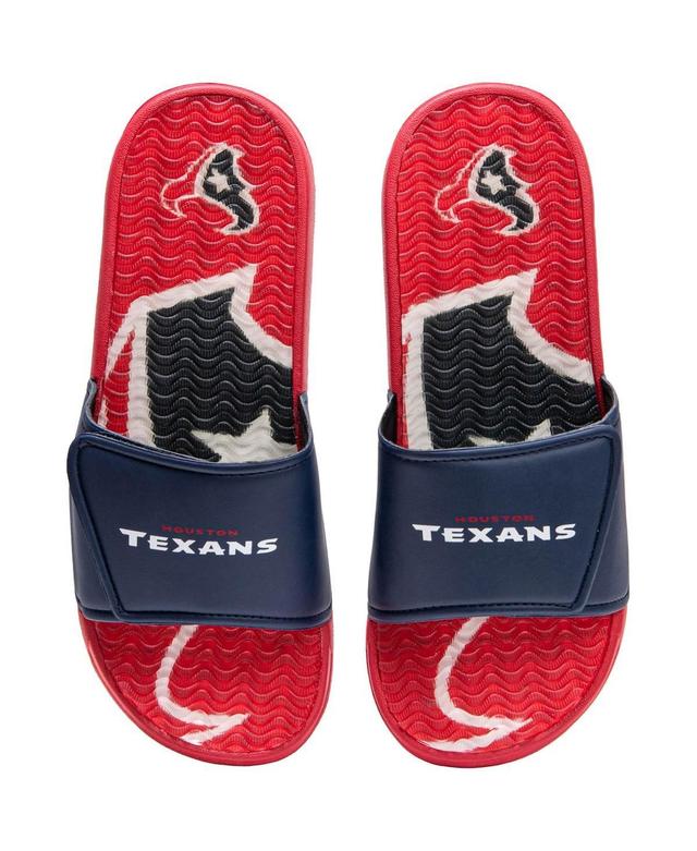 Mens Foco Houston Texans Wordmark Gel Slide Sandals Product Image