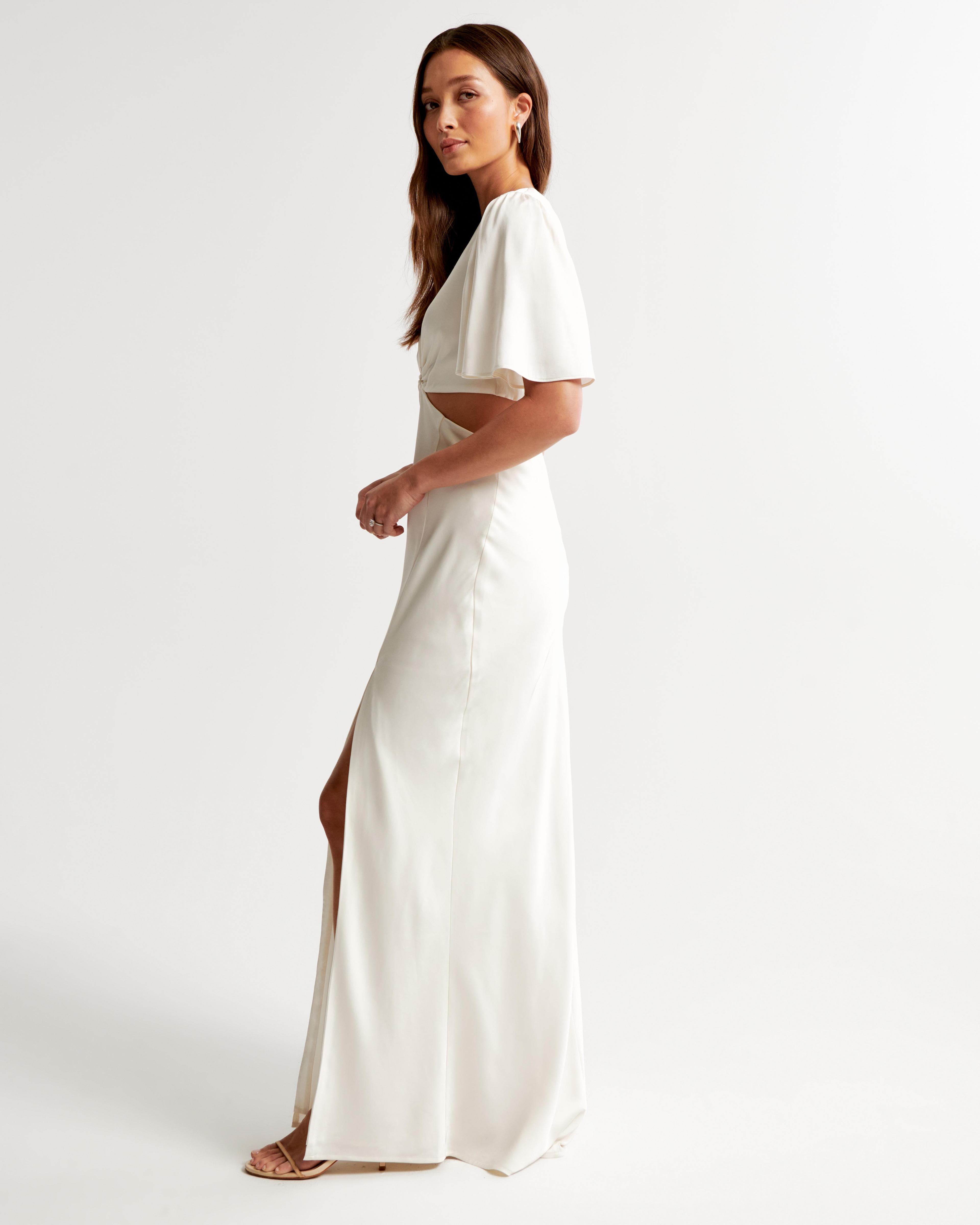 Angel Sleeve O-Ring Cutout Maxi Dress Product Image