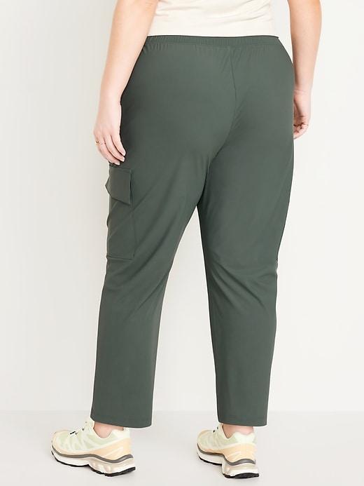 High-Waisted SleekTech Cargo Ankle Pants Product Image