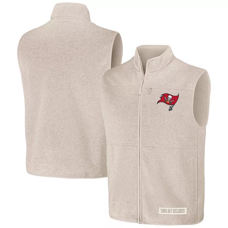 Mens NFL x Darius Rucker Collection by Fanatics Oatmeal Tampa Bay Buccaneers Full-Zip Sweater Vest Product Image