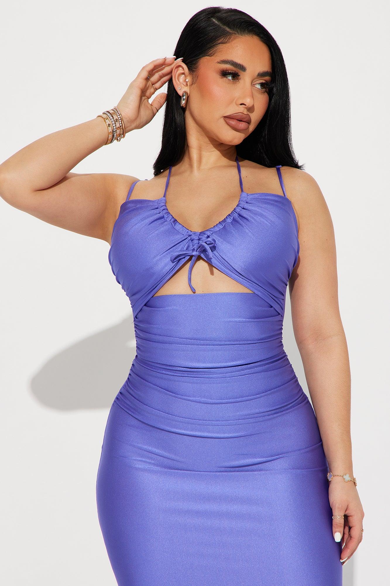 Jazmyn Tricot Gown - Periwinkle Product Image