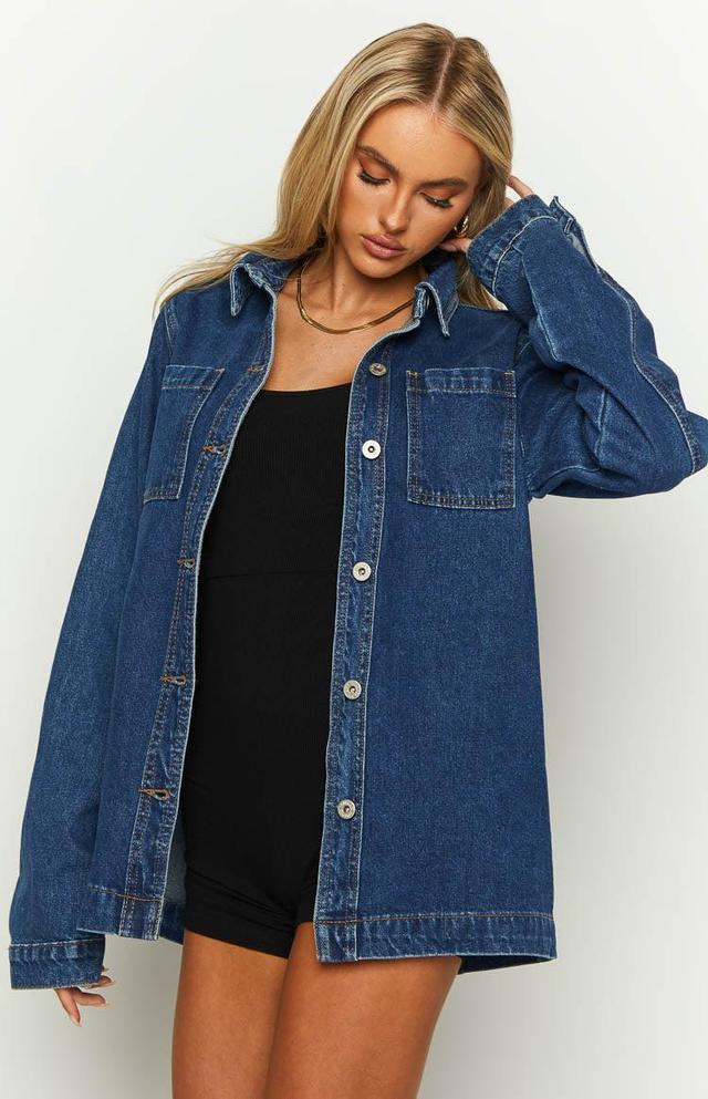 She's Got It Denim Long Sleeve Top Product Image