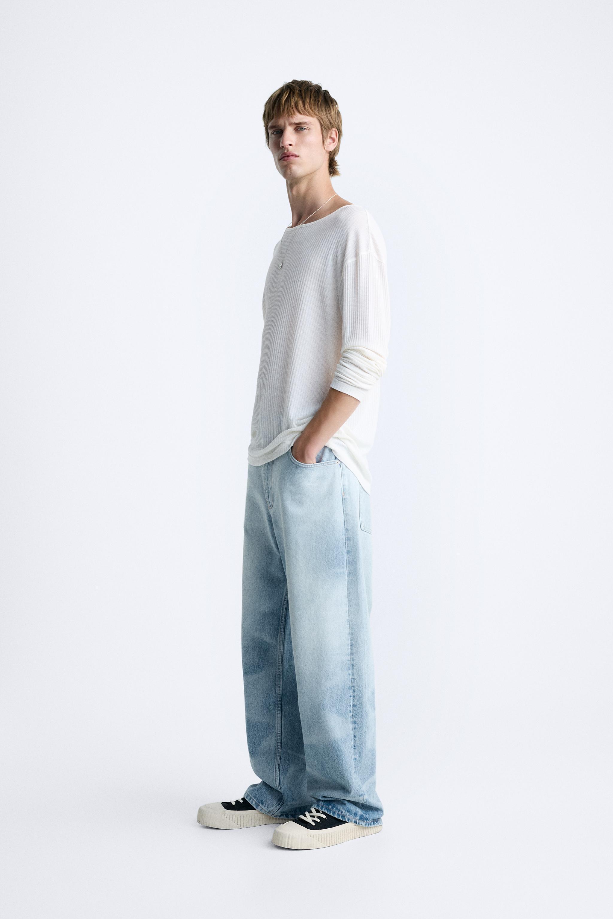 LASER WASHED BAGGY JEANS Product Image