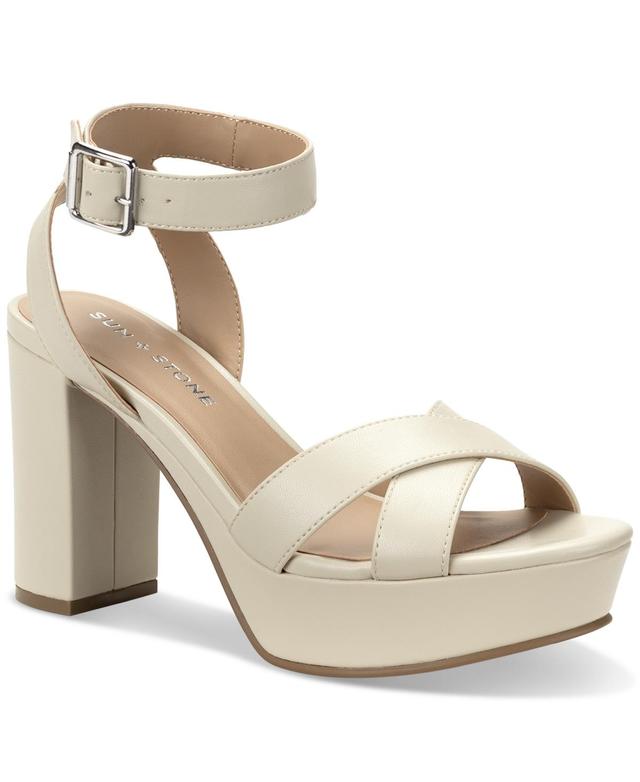 Sun + Stone Womens Lillah Block Heel Platform Dress Sandals, Created for Macys Product Image