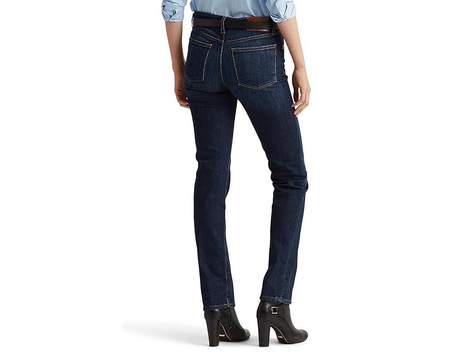 Lauren Ralph Lauren Premier Shape Memory Stretch Denim Straight Leg Ankle Jeans Product Image