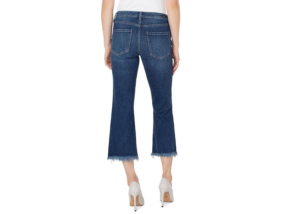 Liverpool Los Angeles Hannah Crop Flare with Fray Hem in Oceana (Oceana) Women's Jeans Product Image