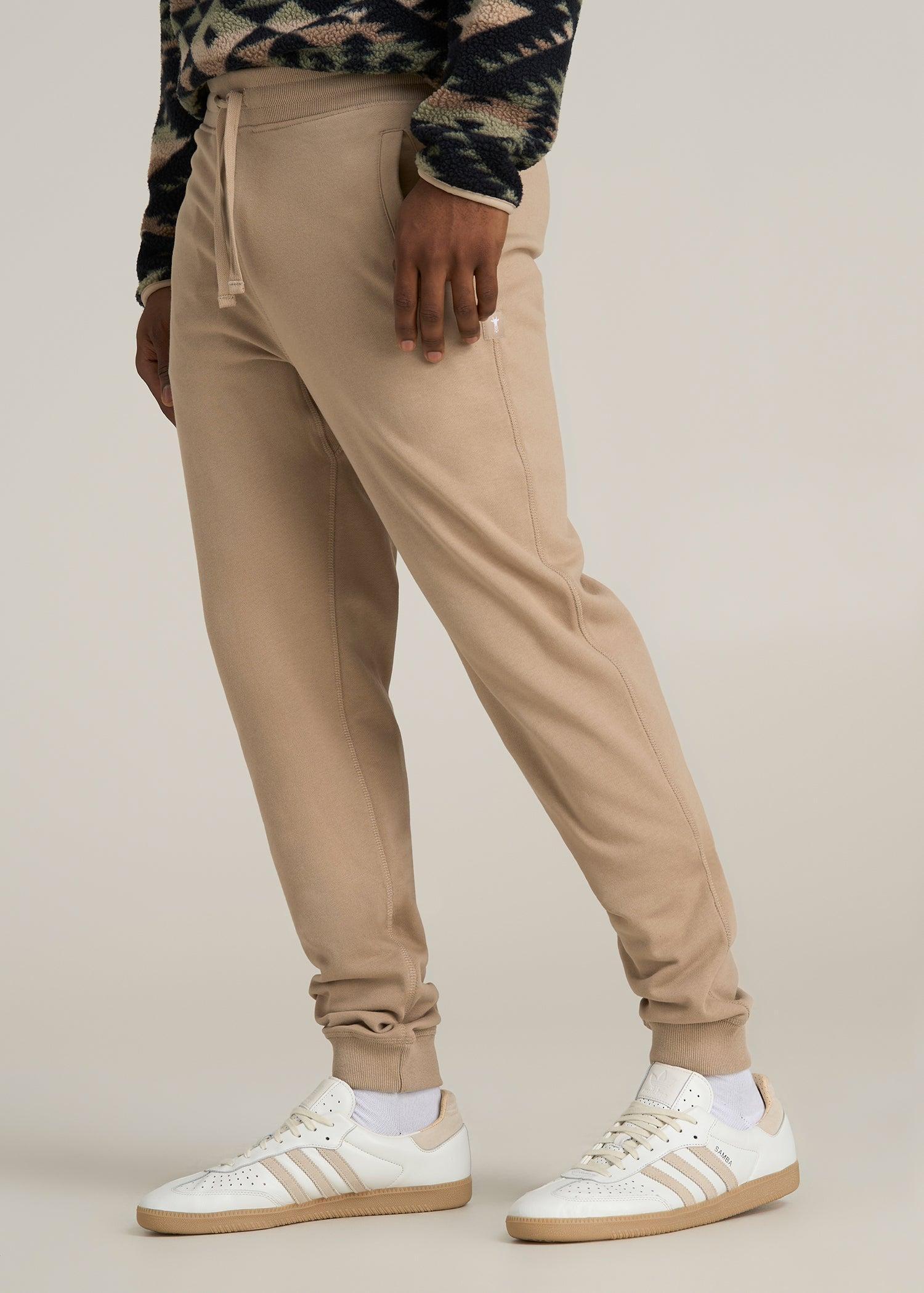 Wearever 2.0 French Terry Joggers for Tall Men in Light Camel Male Product Image