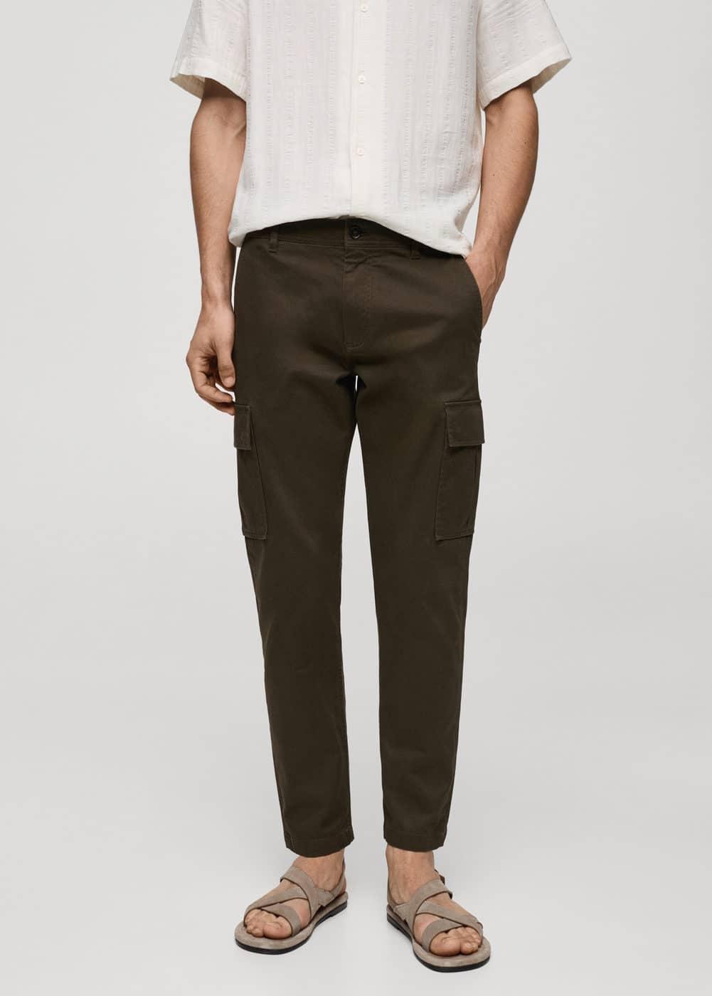 MANGO MAN - Slim-fit cotton cargo pants khakiMen Product Image