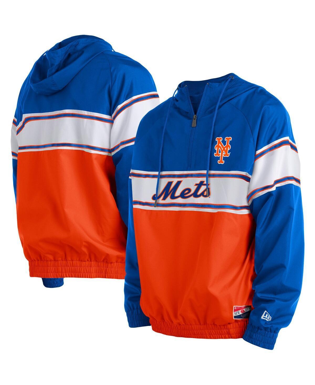 Mens New Era Royal New York Mets Ripstop Raglan Quarter-Zip Hoodie Product Image