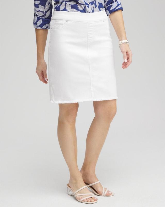 Women's No Stain Pull-on Fray Hem Skirt Product Image