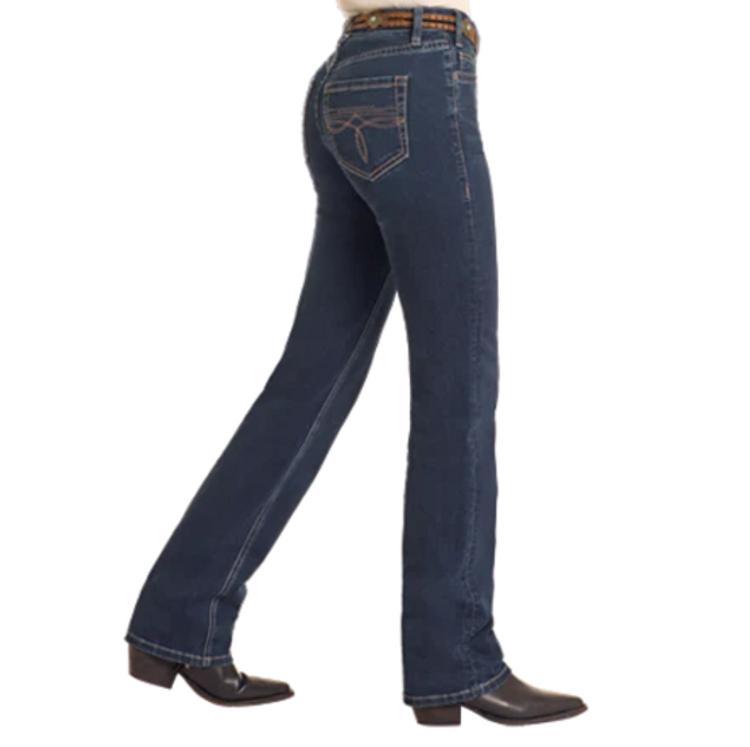 Panhandle® Ladies' Dark Wash HR Boot-Stitched Boot Cut Jeans Product Image