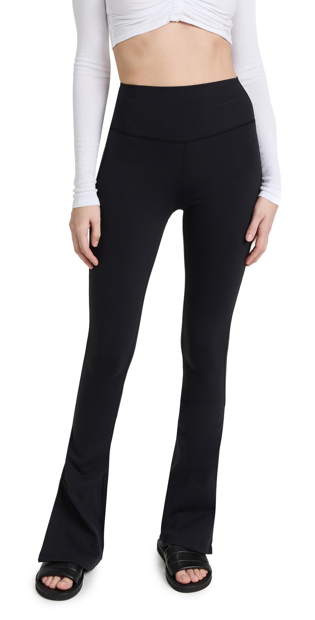 Womens Raquel High-Waist Supplex Side Slit Flare Leggings Product Image