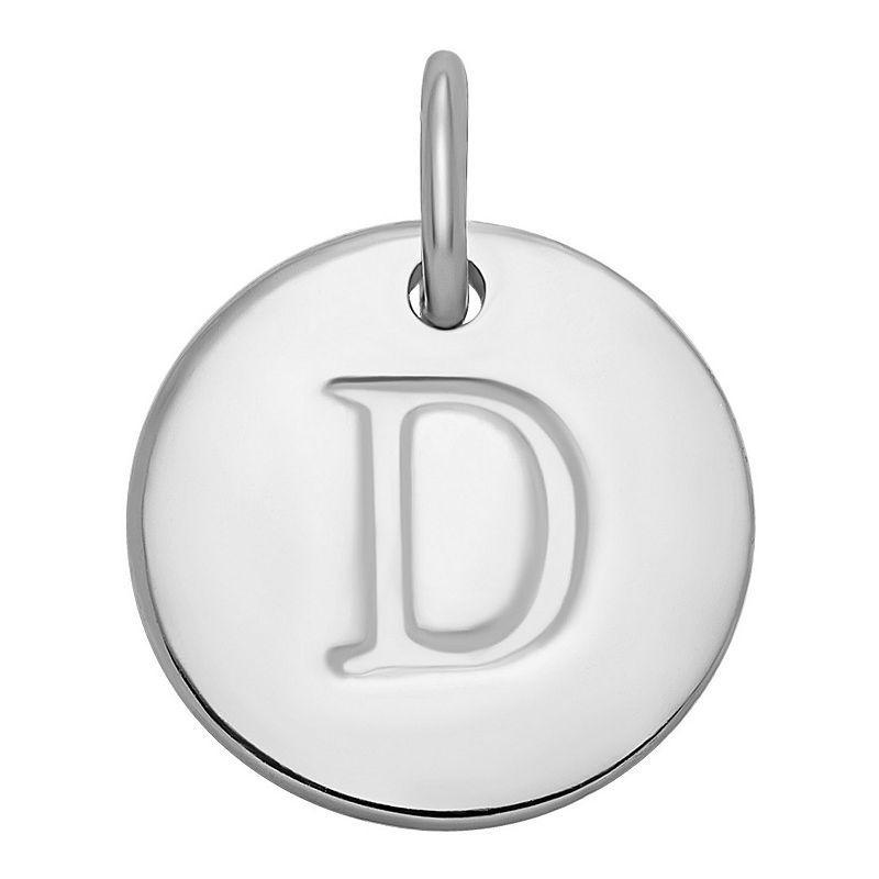 PRIMROSE Sterling Silver Letter Disc Charm, Womens Product Image