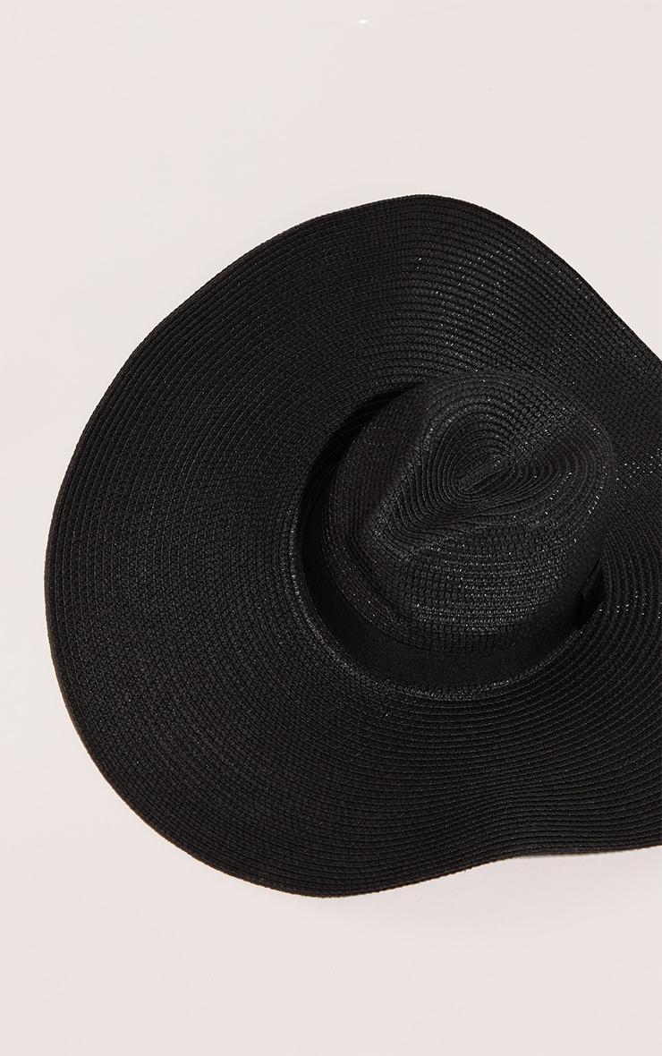 Black Wide Band Oversized Fedora Product Image