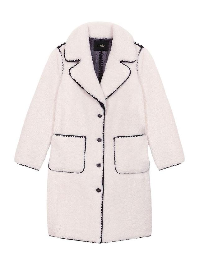 Womens Mid-Length Fleece Coat Product Image