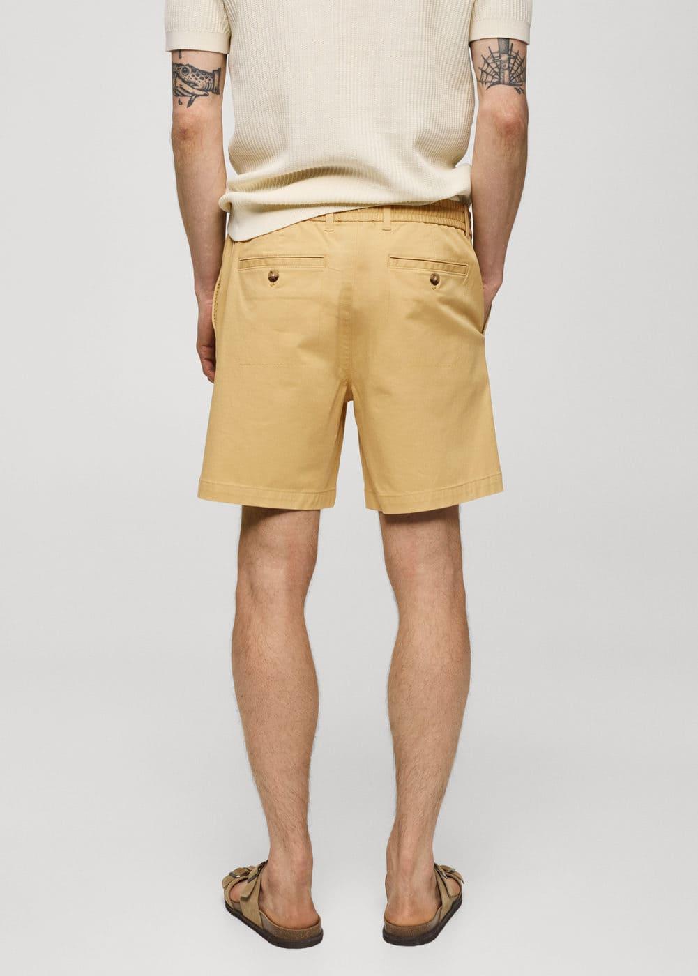 MANGO MAN - Cotton shorts with drawstring mustardMen Product Image