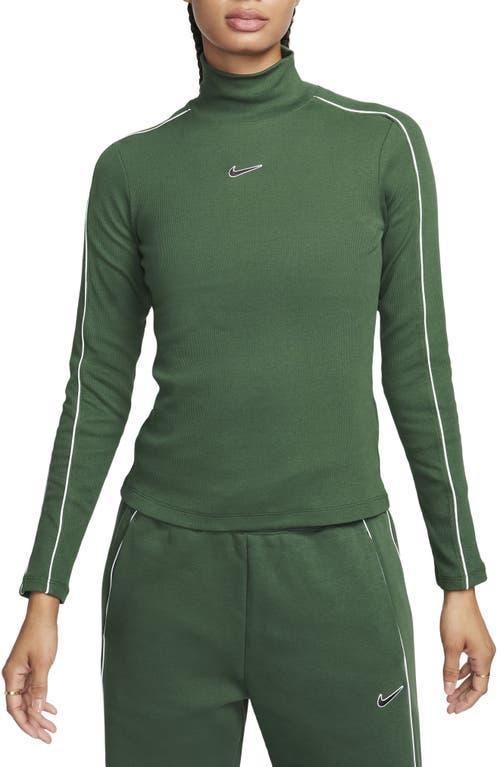 Nike Rib Cotton Turtleneck Top Product Image