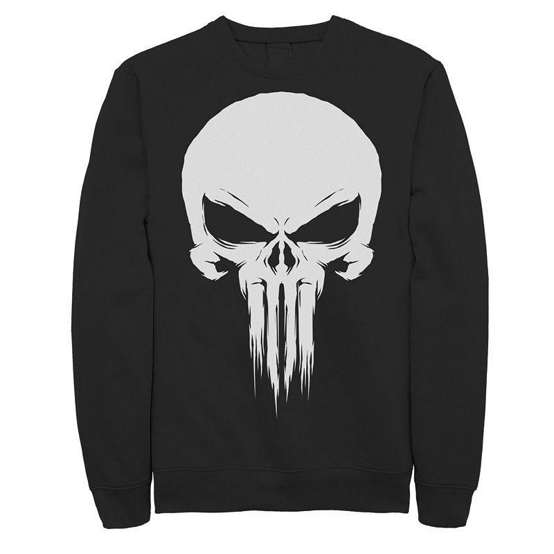 Marvel Mens Punisher Skull Logo, Crewneck Fleece Product Image