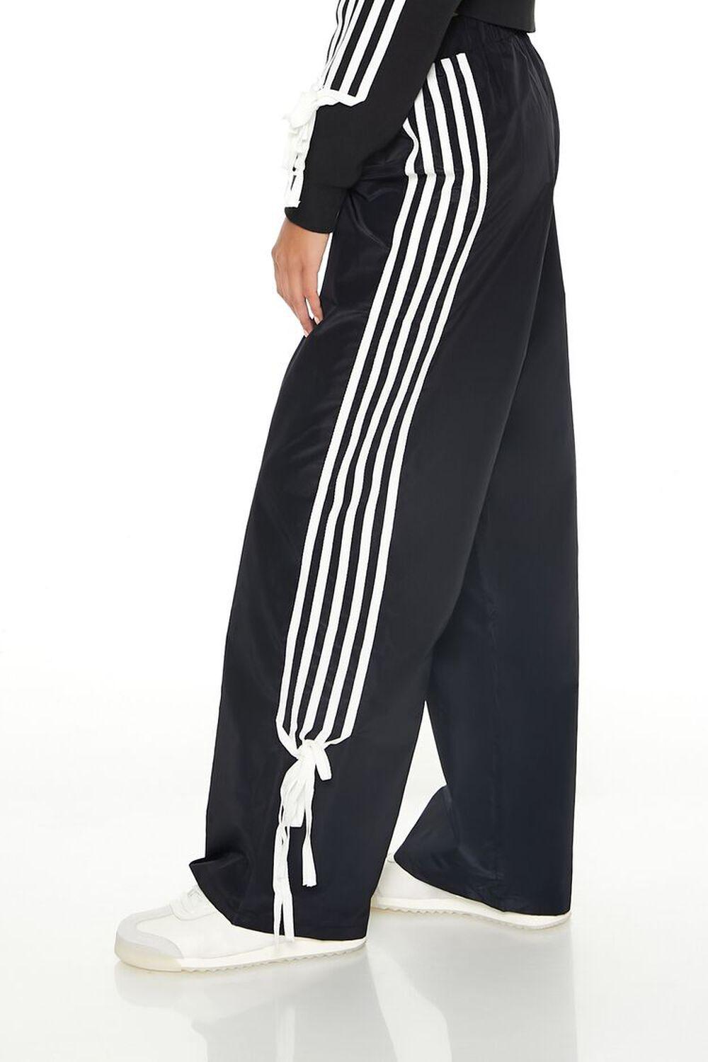 Mid-Rise Striped Bow Sweatpants | Forever 21 Product Image