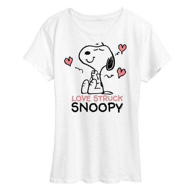 Womens Peanuts Love Struck Snoopy Graphic Tee Product Image