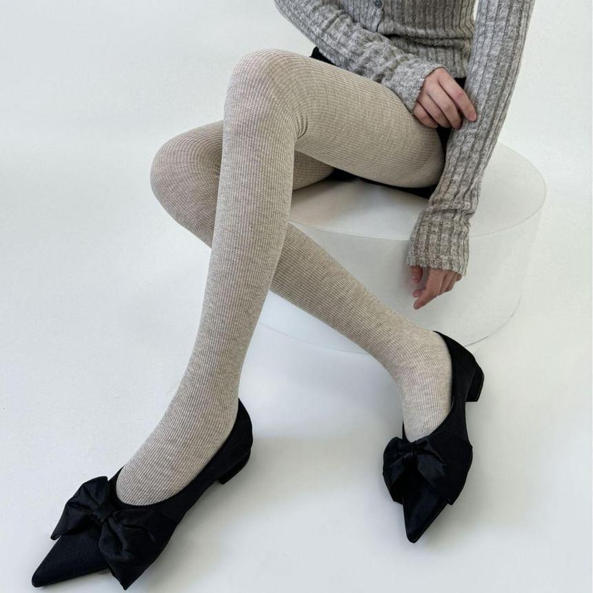 Plain Ribbed Tights Product Image