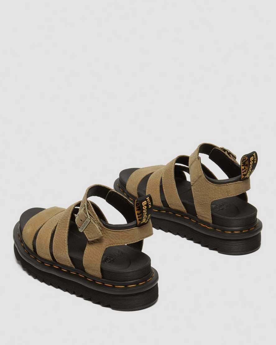 Blaire Tumbled Nubuck Leather Sandals Product Image