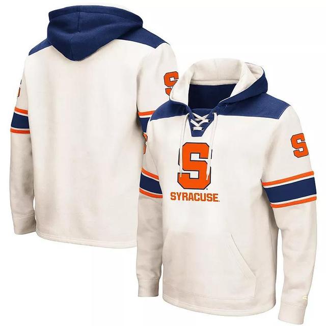 Mens Colosseum Cream Syracuse Orange 2.0 Lace-Up Logo Pullover Hoodie Product Image