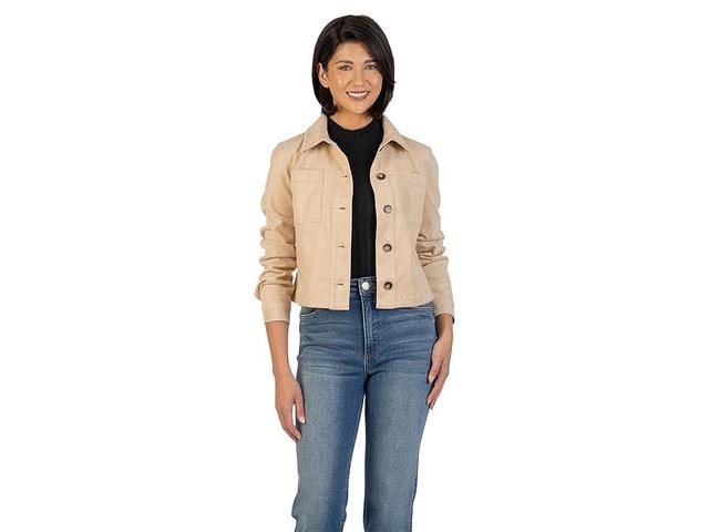 KUT from the Kloth Matilda - Crop Trucker Jacket w/ Patch Pockets Women's Clothing Product Image