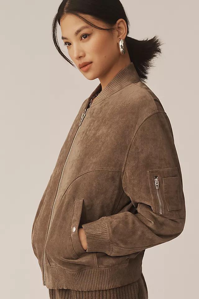 BLANKNYC Faux-Suede Bomber Jacket Product Image