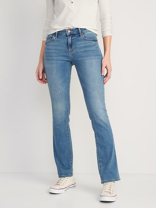 Mid-Rise Kicker Boot-Cut Jeans Product Image