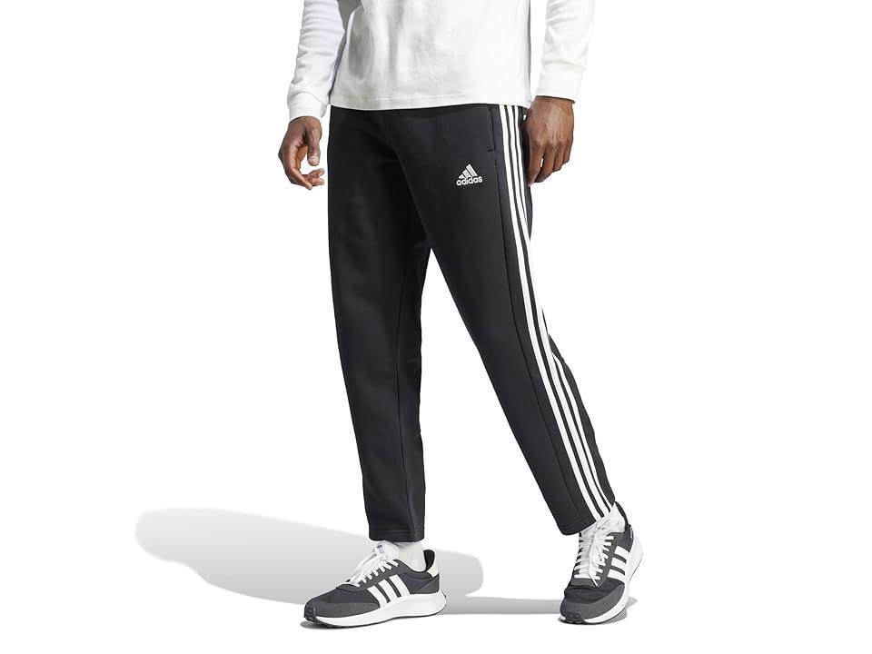 adidas Essentials Fleece Open Hem 3-Stripes Pants Men's Clothing Product Image