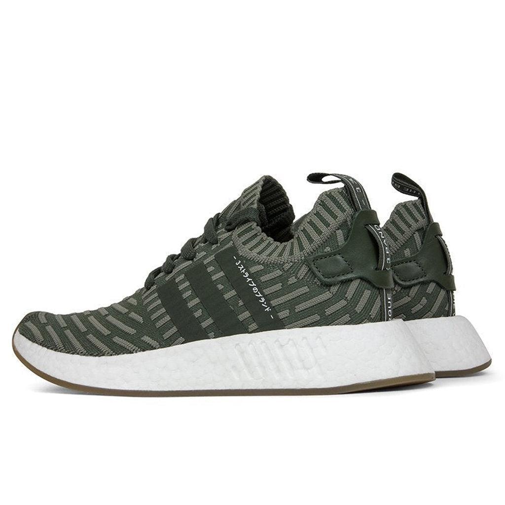 Women's NMD_R2 Primeknit - Olive/Pink Female Product Image