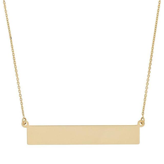 14k Gold Bar Necklace, Womens Yellow Product Image