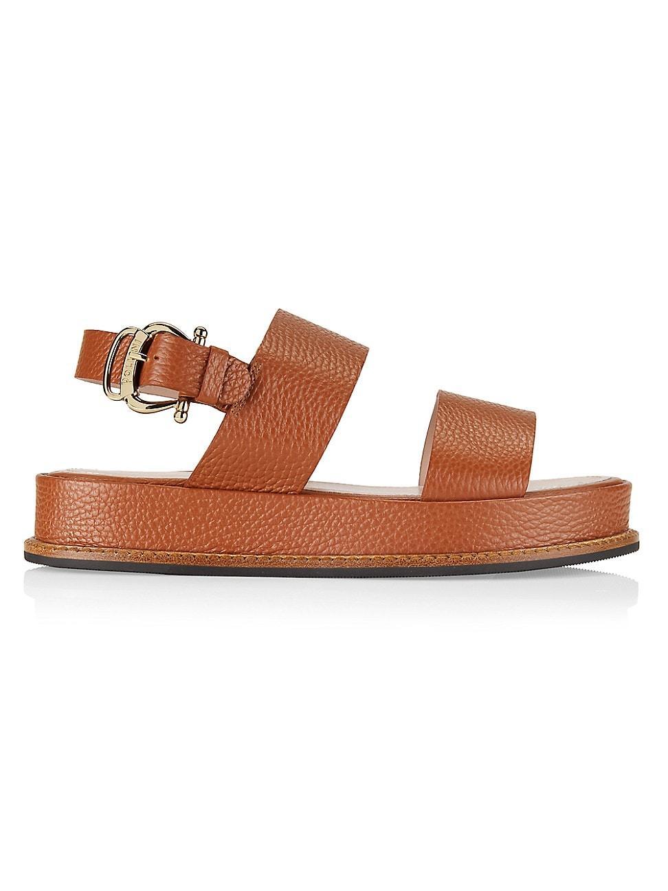 Womens Leather Flatform Sandals product image