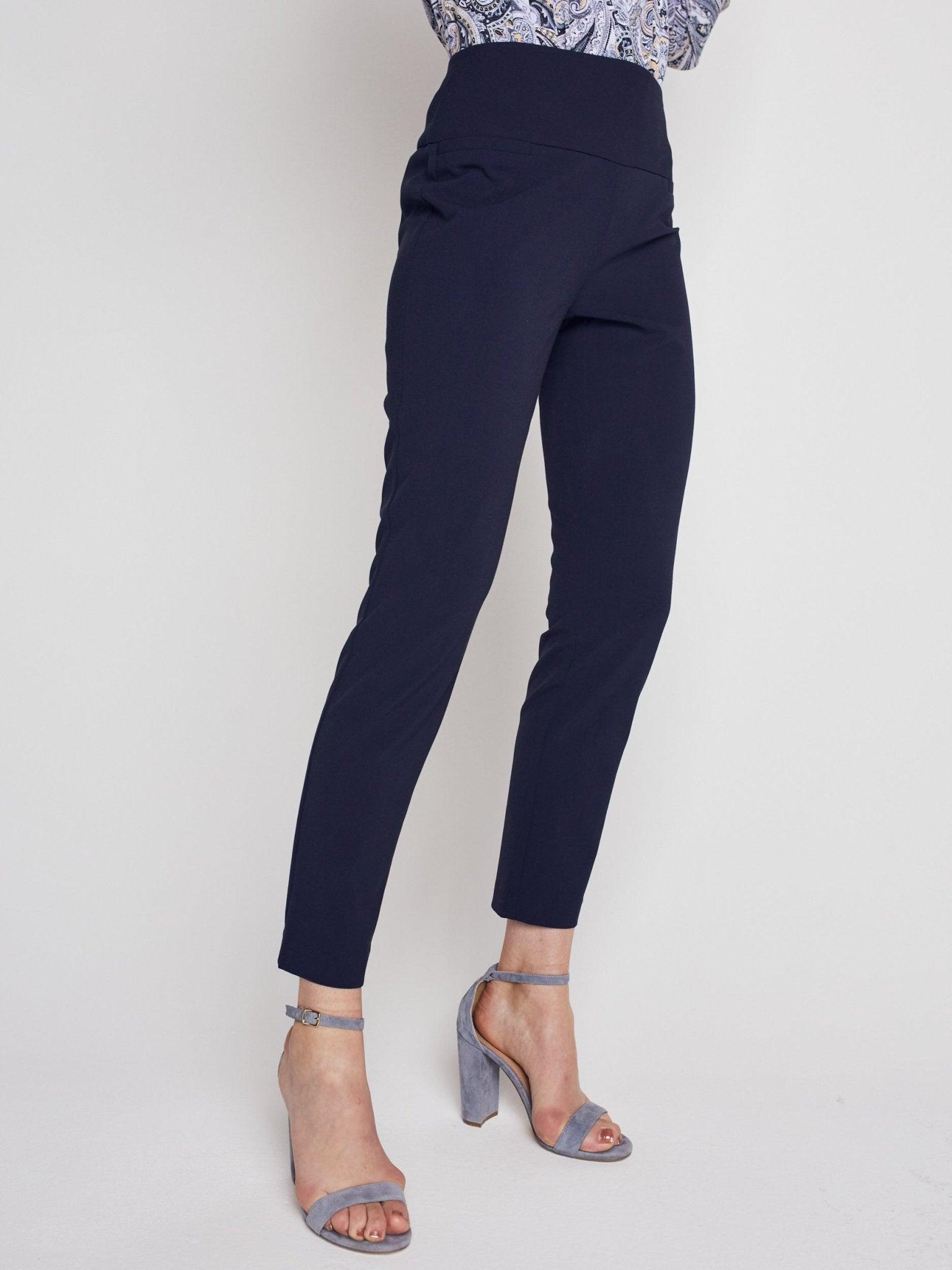 Roz & Ali Secret Agent Pants with Slim Leg & Wide Waistband - Petite Product Image