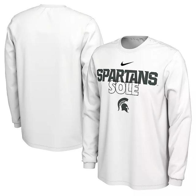 Nike Michigan State Spartans 2023 On Court Bench Long Sleeve T-Shirt, Mens Product Image