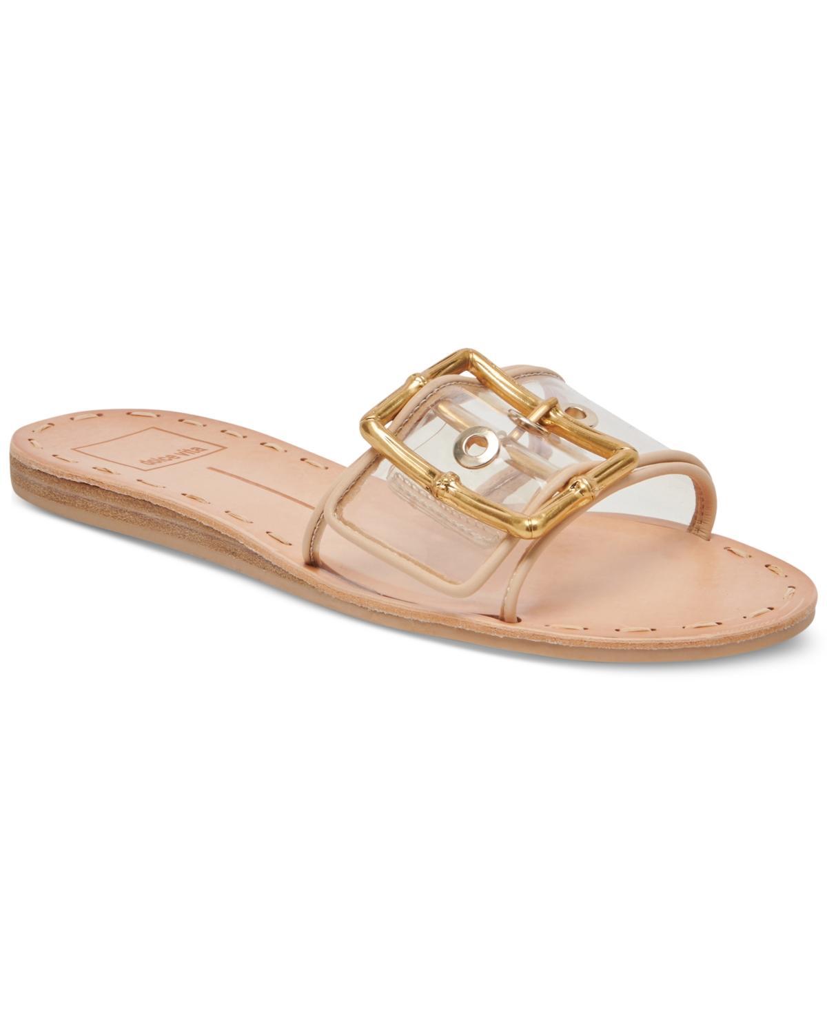 Dolce Vita Womens Dasa Buckle Detailed Slide Flat Sandals Product Image