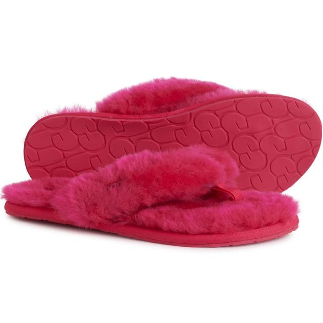 UGG® Australia Fluff Logo Flip-Flops - Sheepskin (For Women) Product Image