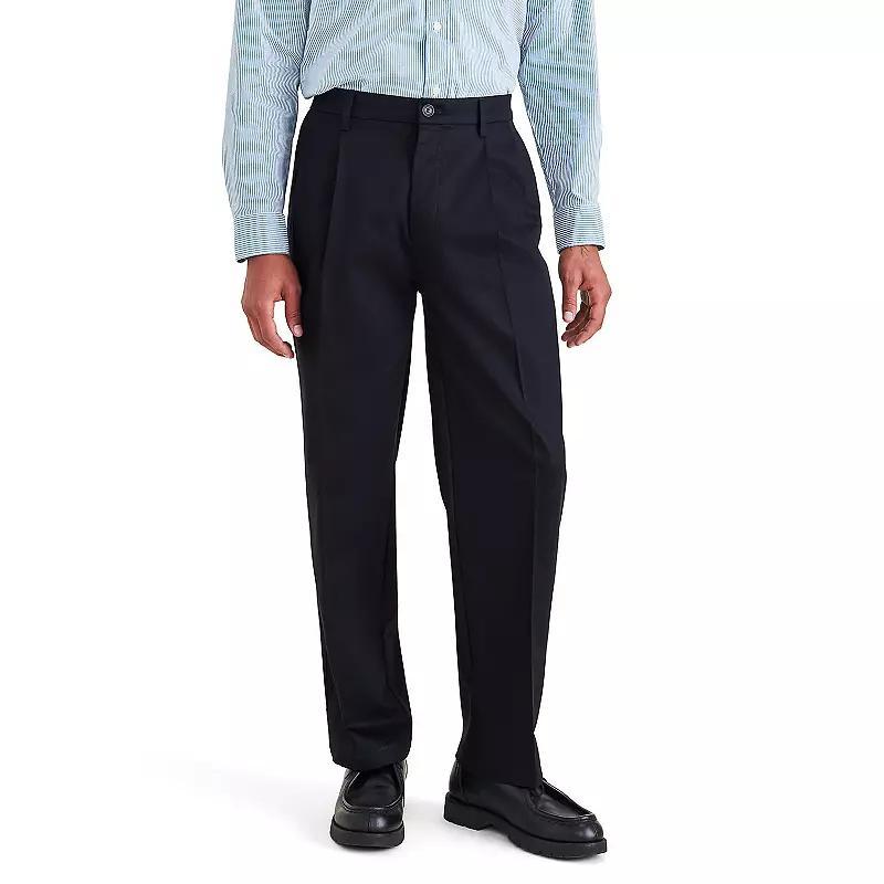 Dockers Mens Signature Relaxed Fit Pleated Iron Free Pants with Stain Defender Product Image